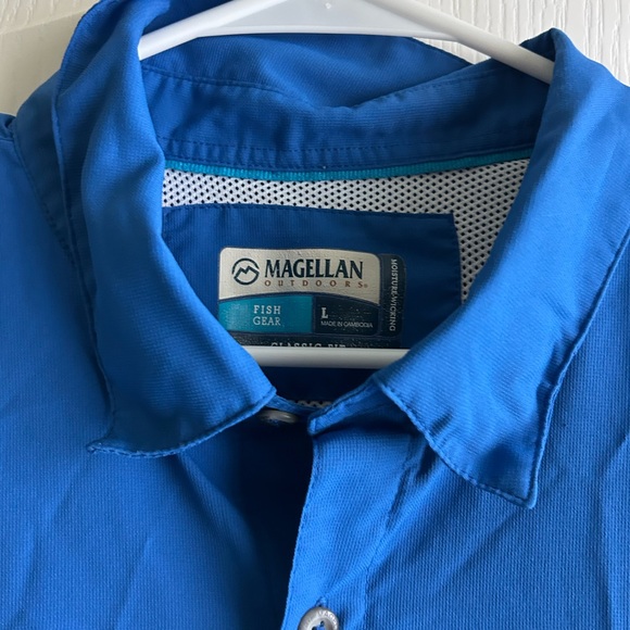 Magellan Outdoors Men's Laguna Madre Solid Short Sleeve Fishing Shirt Size L - Picture 5 of 6